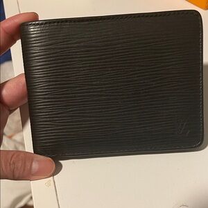 Louis Vuitton Dark Brown Textured Card Holder